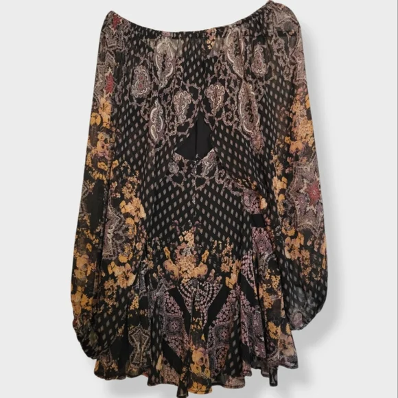 Free People seven wonders open back boho Mini Dress - Picture 7 of 16